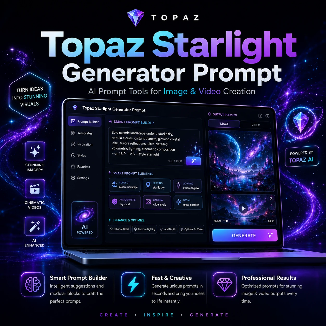 Topaz Starlight Generator Prompt